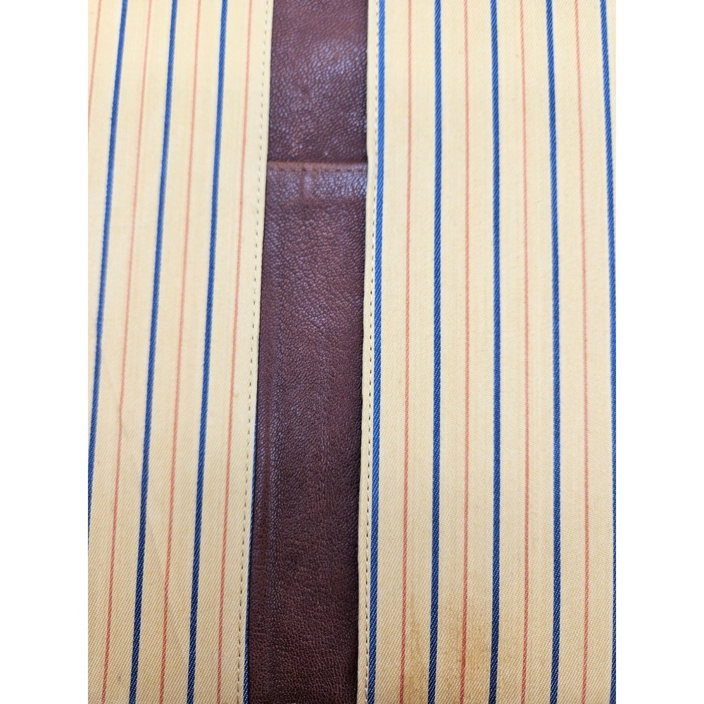 Johnston & Murphy J&M 1850 Brown Leather Portfolio Padfolio Organizer Striped - Picture 10 of 16
